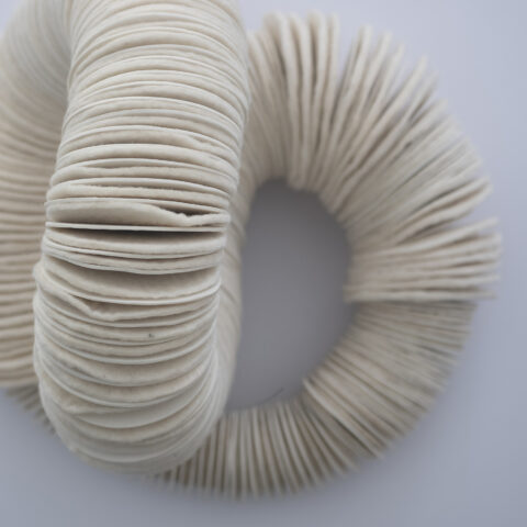 1700 x 120 | porcelain, hand dyed felted wool, stainless steel, silver